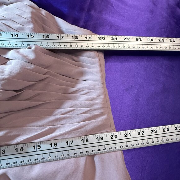 NEW 📌Azazie Pleated Keyhole Back Halter Neckline Chiffon Bridesmaid -Prom Dress - Picture 11 of 15